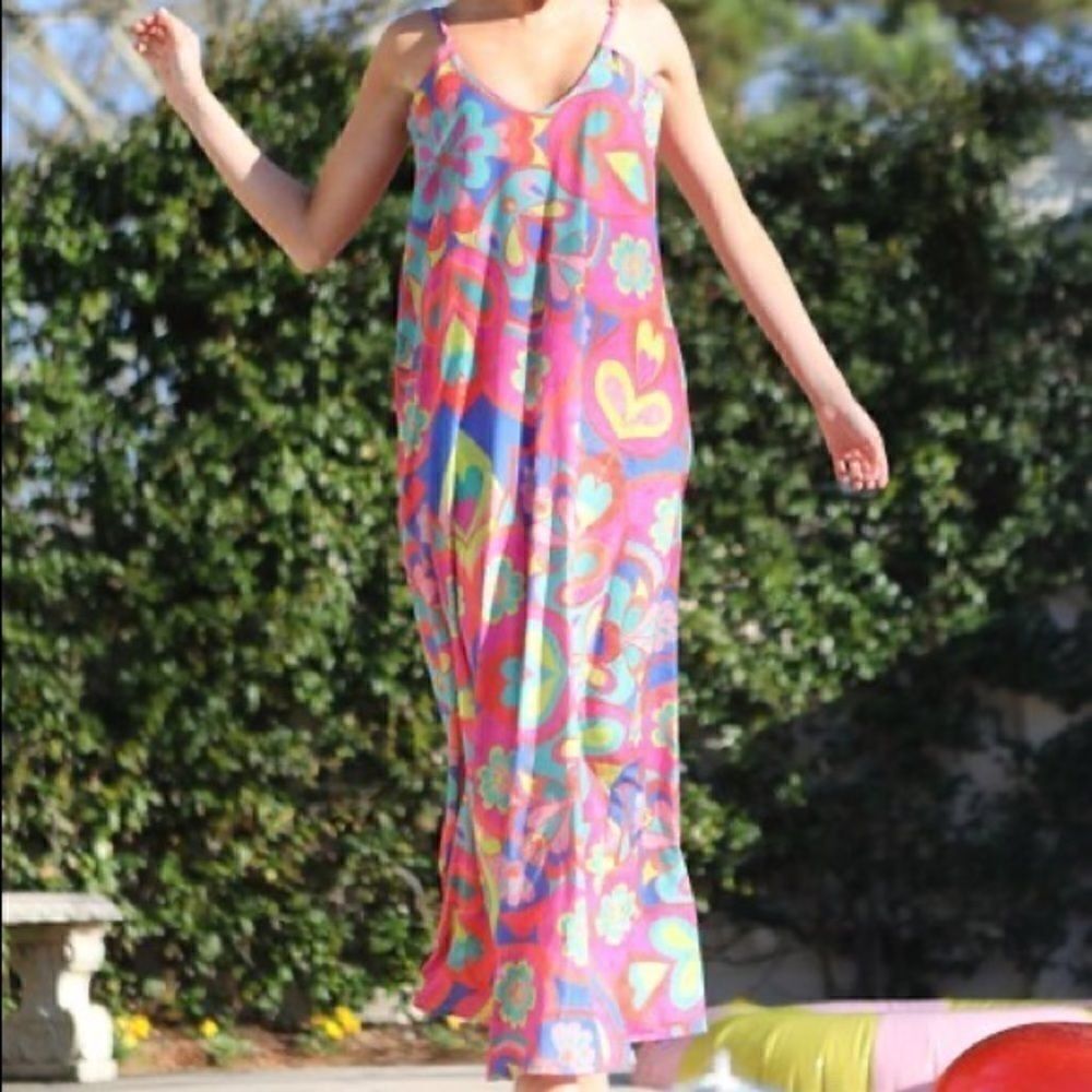 Judith March South Palm Oasis Maxi Dress L